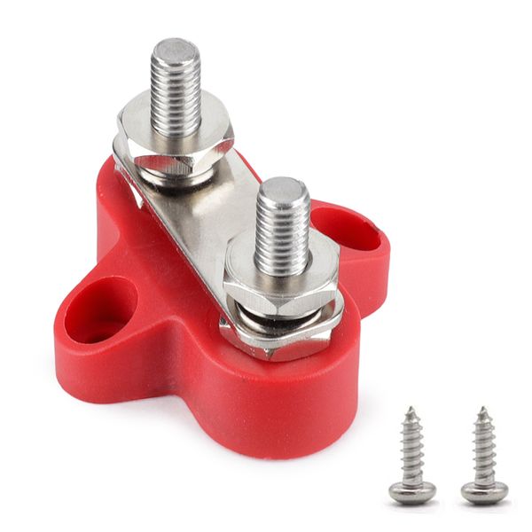 BLOCCO TERMINAL M6 Dual Stud 80A DC 48V BAR BUST BLOCCO TERMINALE BULLA DI CAMILATO FIZIO POSIZIONE POSIZIA