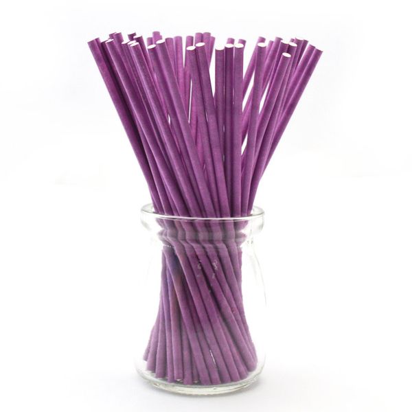 100pcs Bunt Lollipop Stick 15 cm Papen Cake Pop Sticks für Lollypop Candy Schokoladenzucker Cudgel Pole Griff E020