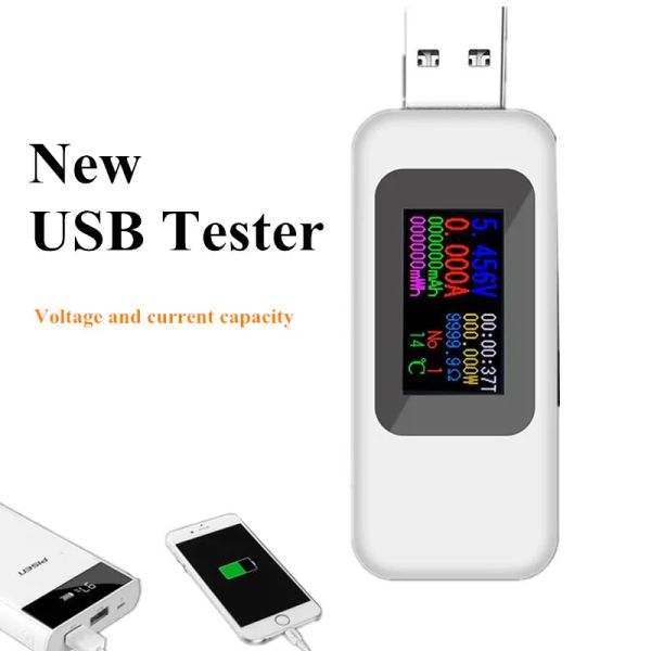 USB-тестер измеритель 8 в 1 DC Digital Voltmeter Tocker Tecker Type-C Метр батарея батарея батарея монитор зарядного устройства детектор зарядного устройства