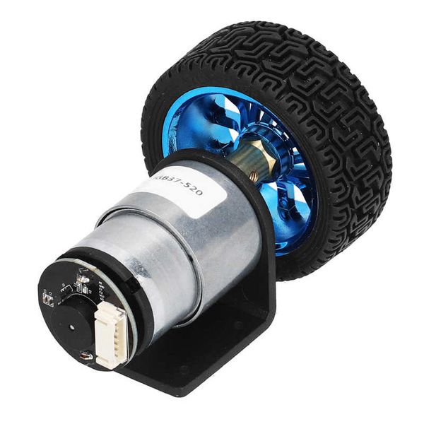 Set di motori encoder CW CCW Albero CC Motori a carrello CCW con ruota staffa per bilanciamento del kit per auto a motore elettrico per auto DC12V