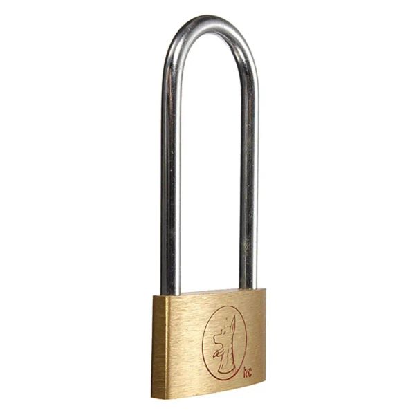 2021 NOVO NOVO PADLOCK LONGO LONGO DA MAIXA DE VIAGENS/mala/trava de portão Segurança 3 Chaves Marca de cães Lobo Cadlock de cobre