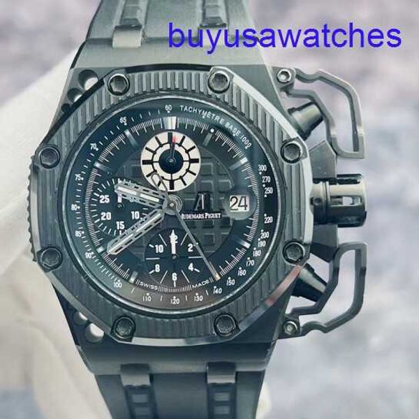 AP Movement Orologio da polso Epic Royal Oak Offshore Series 26165 War Survivor Black Ceramic/Titanium Material Materiale da uomo.