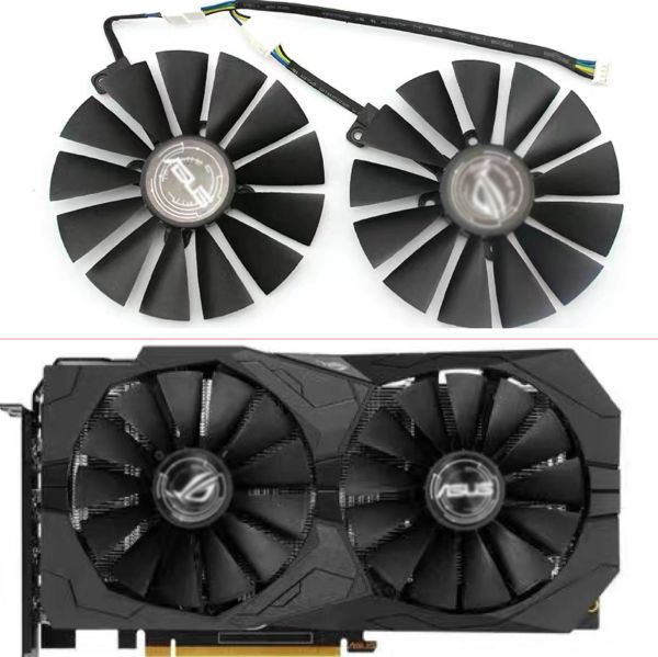 PADS 2PCS 95mm FDC10M12S9C 0.25AMP RX470 RX570 PARA ASUS RADEON RX 470 570 4G ROG STRIX GAMING AC GAMING GRAPHICS CARTA DE REFRIGENHA FANTES