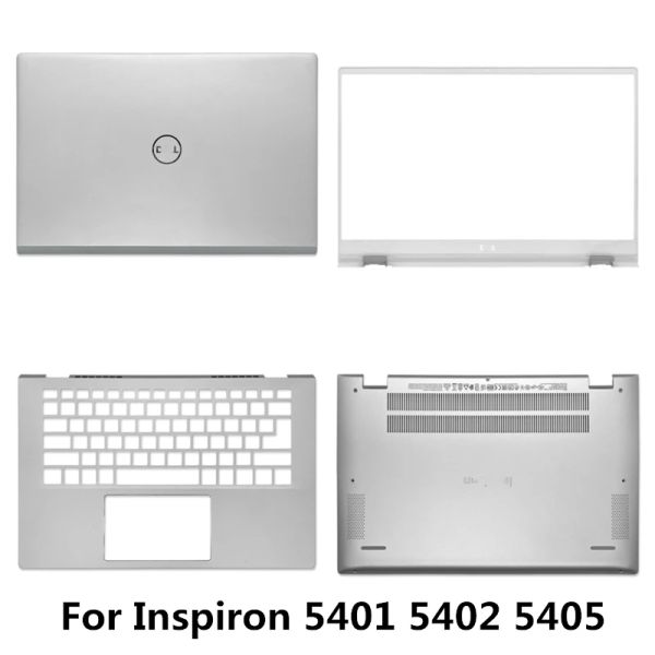 Frames neu für Dell Inspiron 5401 5402 5405 Laptop LCD -Rückdeck -Hülle/vordere Lünette/Palmrest/unten/Scharniere