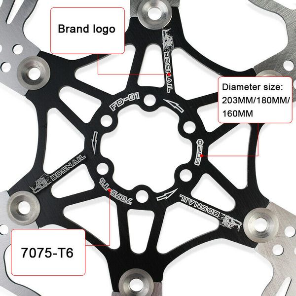 Lumaca 160/180/203 mm Bicycle Frence Disc Rotor Cycling Bettery Bike Brake Accessori Freni Shimmano UltraLight Fit