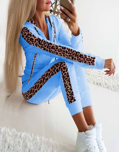 2 -teilige Set Frau Hoodie Hosen Tracksuit Herumn Winter Frauen Leopard Sportwear lässig weibliche Reißverschluss -Jogging -Anzug Plus Größe 3xl T206734465