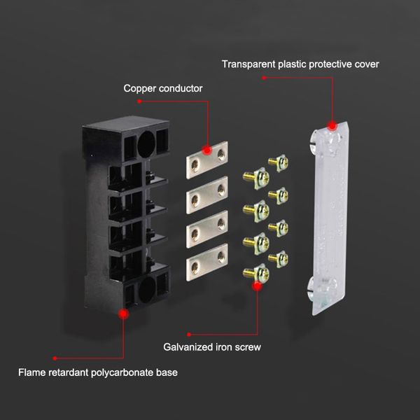 Dual Row Strip Schraubanterminal Block festgelegte Kabelbrettdrahtanschluss TB-1503/TB-1506 15A TB-2503/TB2506 25A