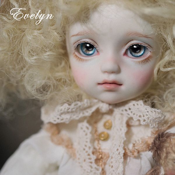 Evelyn BJD Dolls Resina Body Human Body Dolls Estilo da corte europeia Face Human Wind Skull Face Art Toy