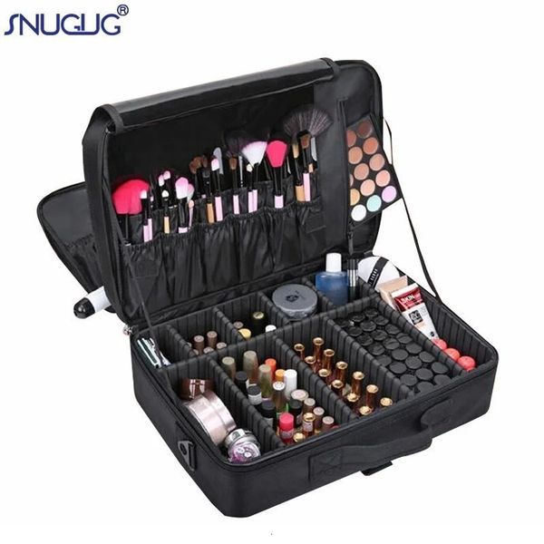 Brand Female Organizzatore di trucco professionale di alta qualità Bolso Mujer Cosmetic Borse Case di stoccaggio di grande capacità MultiLayer Suitcase 240410