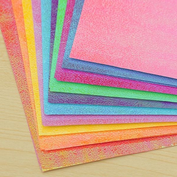 50pcs/set manici per le carte colorate di carta origami quadrata singolo lato scrappa di carta scrapca per bambini forniture artigianali fai -da -te fatti a mano
