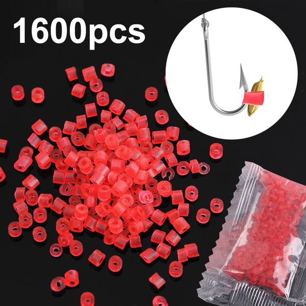 Elastico materie prime in lattice rosso pesce placcaggio elastico elastico esca di sangue artificiale Clip per la pesca degli insetti Accessori per la pesca