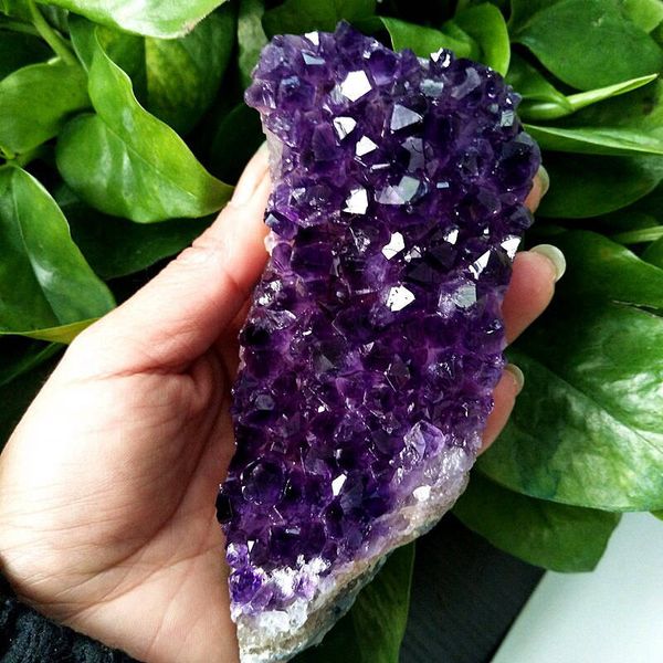 80-100G Natural Brasilian Amethyst Stone Quarz Kristall Cluster Druzy Geode Heilung Mineralgestein Proben Orament Home Decor