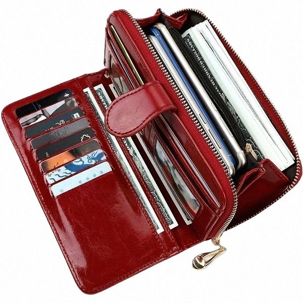 Hot Sale Women Wallet Leder Clutch Marke Münze Geldbörse weibliche Brieftaschenkartenhalter LG Lady Clutch Carteire Feminina Q5RG#
