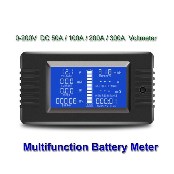 0-200V Pil Deşarj Test Cihazı Voltaj Metre Akım Güç Enerji Empedans Direnç Kapasitesi Çok Monitor Ampermetre Voltmetre