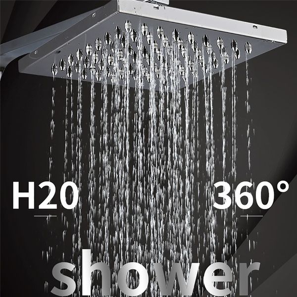 4 Modi Einstellen thermostatischer LED Digital Dusch Set Duschbad Spa Niederschlag Badezimmer Wasserhahn Druck Düsen Kit Wandhalterung