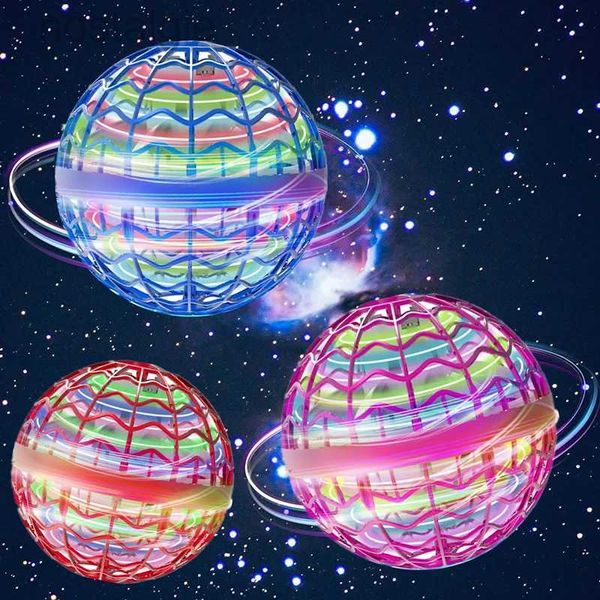 Giocattoli volanti a LED Ball volante Boomerang Fly Orb Magic con luci a LED Drone Ball Fly Fly Orb Flying Spinner Toys Gift 240410