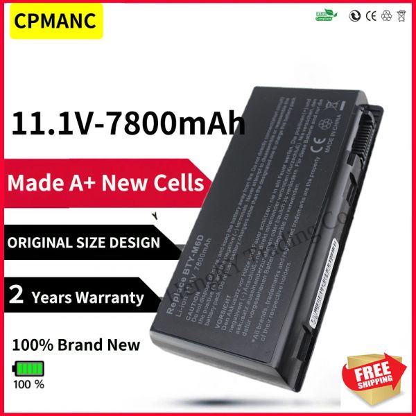 Батареи CPMANC 7800MAH 9 Клетки Батарея ноутбука для MSI BTYM6D GT783H GX660 GX660DX GX70H GX780R GT70 GT760 GT60 7800MAH