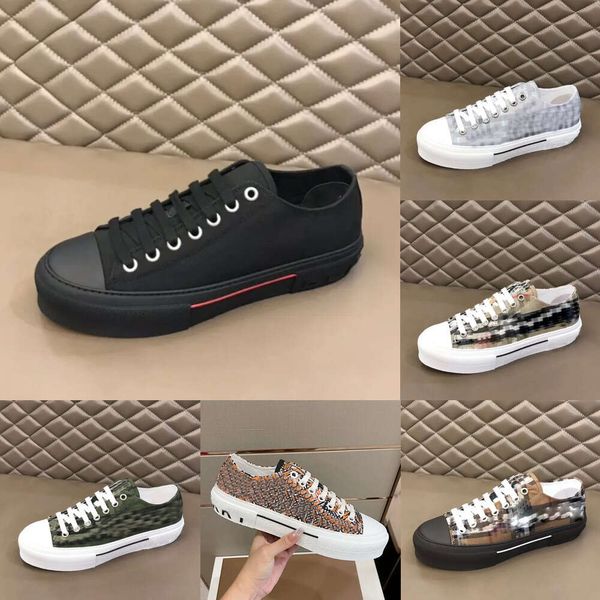 Designer Vintage Top Schuh Bayberry Stripe Schuhdruck Schuhdruck Check Striped Sneakers Flats Schuhe Low-Top Gabardine Männer Schriftzeichen Leinwand Schuh Eur 36-46 973 392 D S