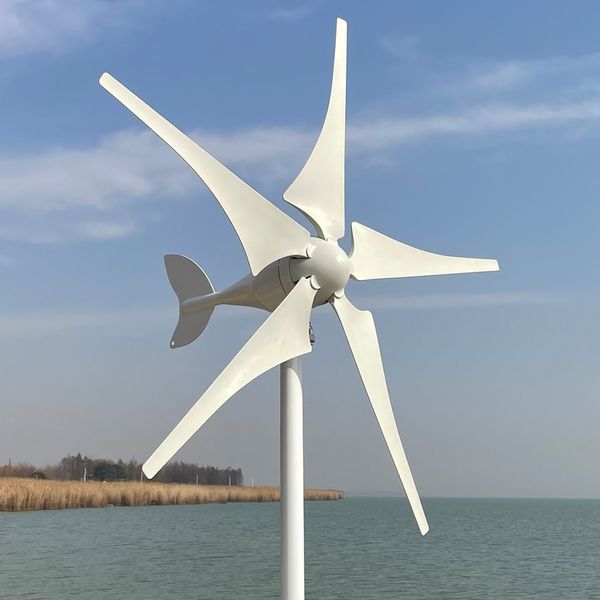 Generatore di turbine eoliche da 600 W Energia libera per il controller MPPT domestico a bassa velocità del vento a bassa velocità del vento Avvio 12V 24V 48 V Generatore di mulini a vento