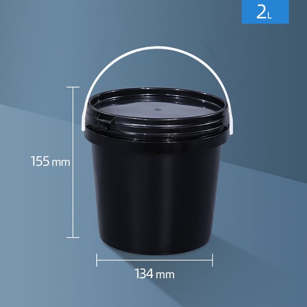 1pcs 2L Gıda Sınıfı Plastik Kova Kapaklı ve Sıvı Yağ Bal BPA için Sızdır Yalıtımlı Depolama Kabı Ücretsiz