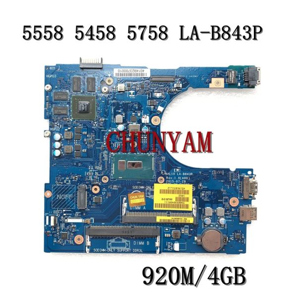 Placa -mãe i55200U 920M para Dell Inspiron 14 15 17 5000 5458 5558 5758 Laptop Motherboard Lab843p CN0149M4