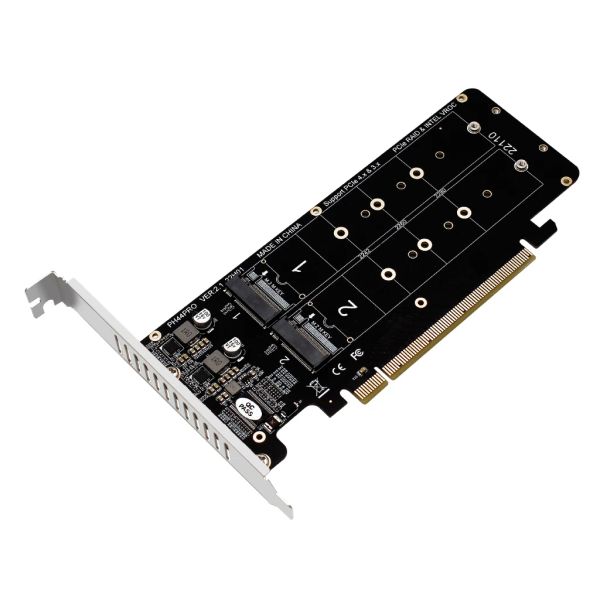 Kartlar PCIE TO M2 RISER KARTI NVME M.2 MKY 2240 2260 2280 22110 SSD 2U PCIE Genişletme Kartı 4bay RAID PCI Express Adaptörü