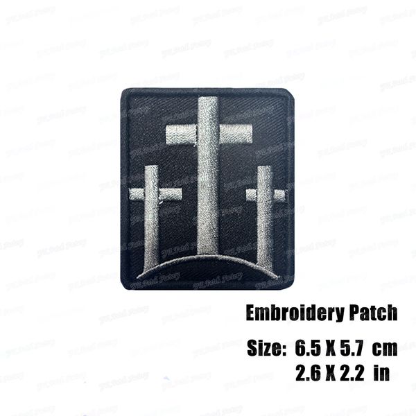 Cavaleiros Templários Bordados Bordados Cruz Cross Militares PVC Patch Tactical Combat Rubber Bordges Badges para roupas de jaqueta Knigh