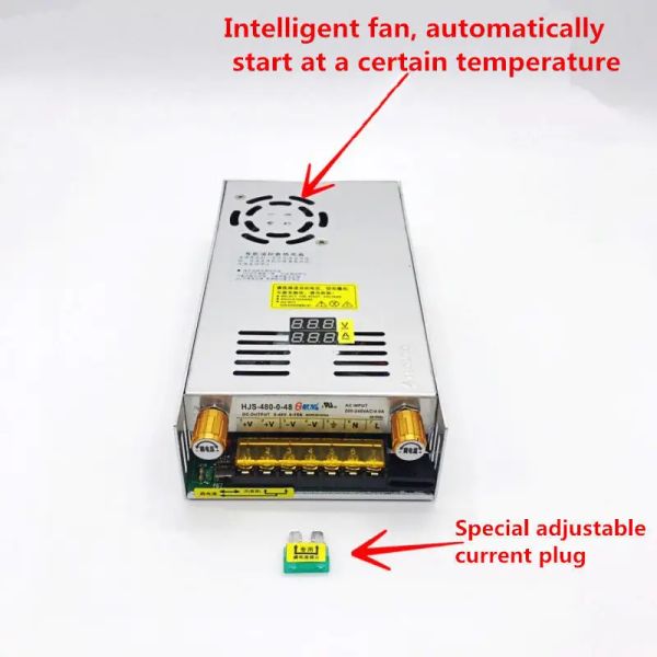 Alimentazione commutazione CC regolabile da 480 W 0-12V 24V 36V 48V 60V 80V 120V 160V 220V 300 V Convertitore di alimentazione di limitazione della corrente di limitazione