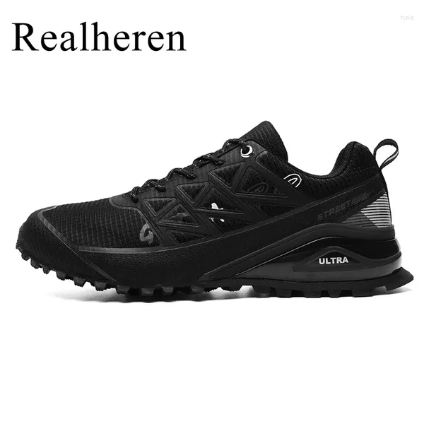 Fitness Shopness Spring Autumn Men Outdoor Sneakers à prova d'água caminhada trilha de trekking executando Ultra Grip Anti-Skid Big Size 49 50 51