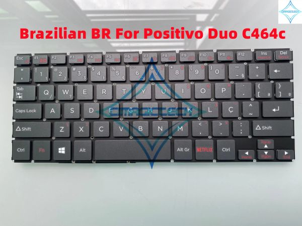 Tastiere Nuovo BR brasiliano per duo POSITIVO C464C C464 C 464C C464B C4128A C4128B C4128B1 MB2455030 YXT93211 NETFLIX Tastiera Teclado Teclado