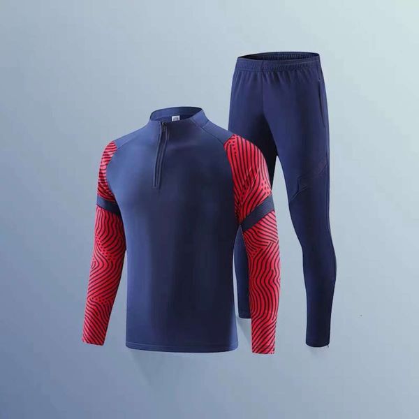 Maglie da calcio giacche da uomo Nuovo abito da allenamento da calcio fisso per kit di squadre invernali autunnali a maniche lunghe giocando a mezza cerniera