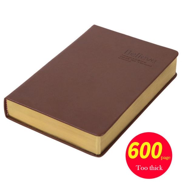 Notizbücher Blank Notebook Super dick 600 Seiten Zeichnen Skizzebook Handbemalte weißes Papier Handbuch Schreibwaren Notizer Planer Büro