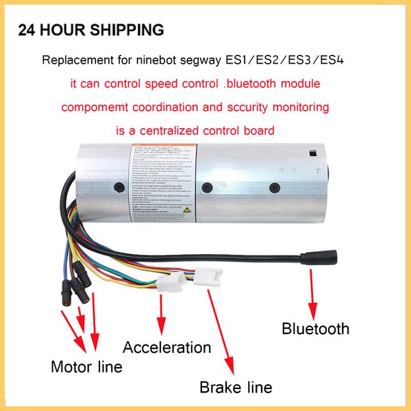 Scooter Vervaging Voor per NineBot Segway ES1/ES2/ES3/ES4 Scooter Bluetooth Dashboard Control Board Silver Blue