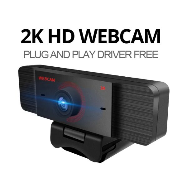 Webcams Neue Web -Cam Full HD Webcam 2K Web Camera USB Camera Webcam Web Camera mit Mikrofon -Webcam für PC -USB -Webkamera für YouTube