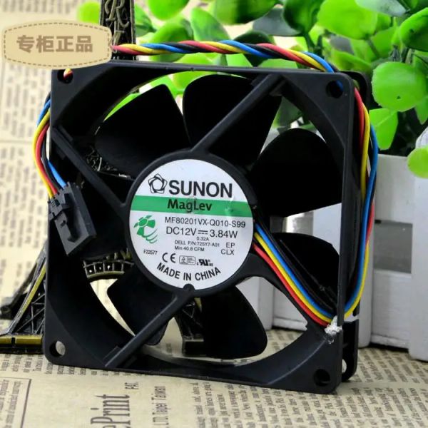 Raffreddamento AVC Sunon MF80201VXQ010S99 8020 Ventola di raffreddamento con 12V 3.84W 80*80*20mm 4wires 5pin 725y7