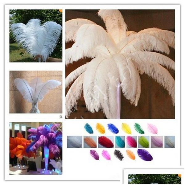 Decoração de festa colorf 20-22 polegadas 50-55 cm plumas de penas de avestruz para casamento de casamentos decoração de evento festivo entrega em casa gar dh1wy