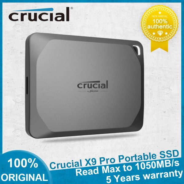 Unidades novas cruciais x9 pro 1tb 2tb 4tb portátil SSD Velocidade de transferência 1050MB/s USB 3.2 Gen2 Tipo C PSSD para servidor de laptop para desktop Original