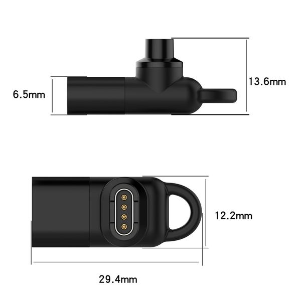 USB C Женский преобразователь заряда в 4PIN для -Garmin Fenix 5/5S/5x/6 Forerunner 45/45S/245/245M/935 Smart Watch