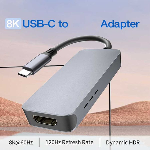 8in1 USB -C HUB - 0307 Etkin Projektör Monitörü TV'yi bağlar.