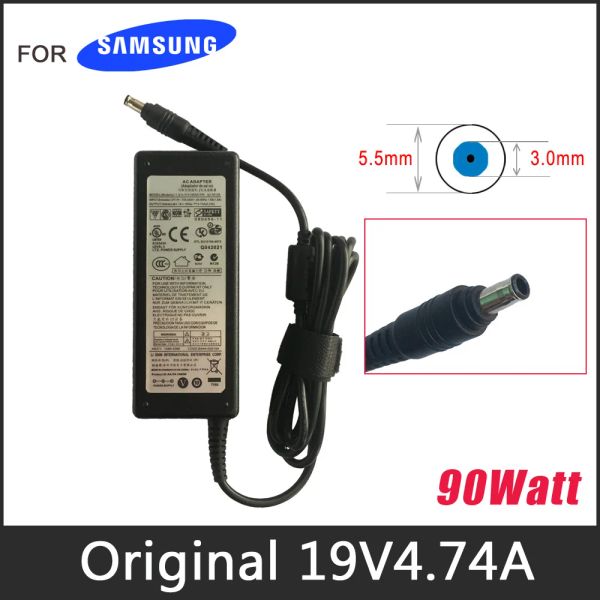 Adattatore Adattatore AC per laptop per Samsung 0455A1990 19V 4.74A 90W AD9019S BA4400215A NPRV510i NPRV511I NPRV515I NPRV520i NPRV720i