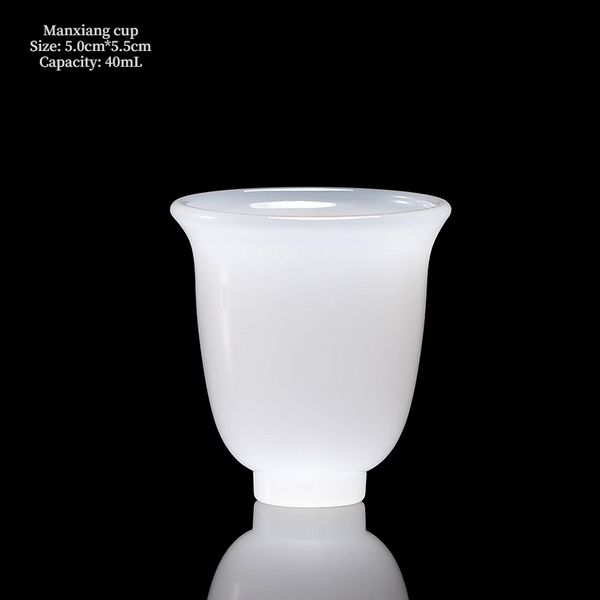 Tazza da tè in stile cinese bianco in porcellana kung fu set da tè glassa di vetro in vetro personale regalo per la tazza di tè personalizzata. Regalo