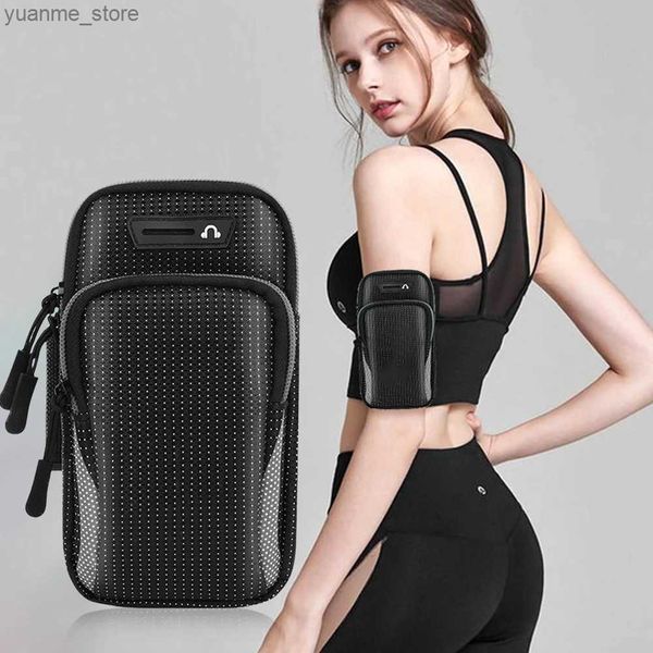 Спортивные сумки Arm Sack Waterpronation Sports Phone Money Money Bag Outdoor Sports Running Fitness Simple Style Arm Bag Y240410