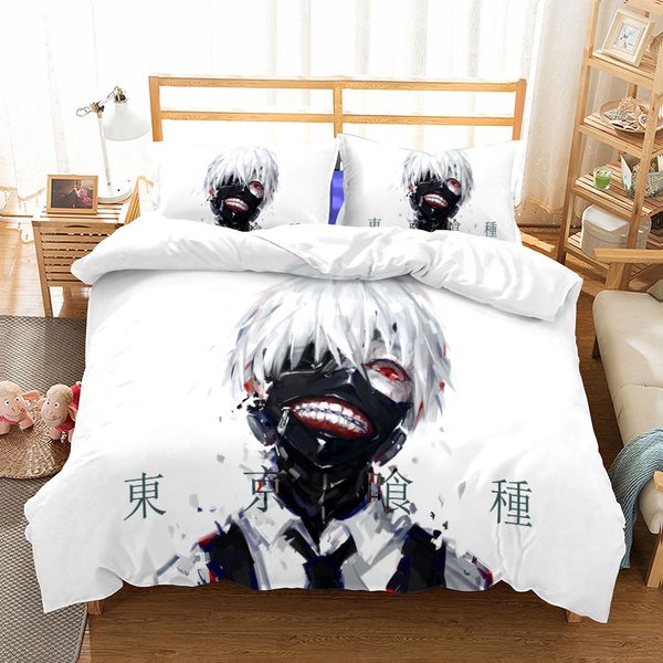 Anime Tokyo Ghoul Duvet Cover Set Set di biancheria da letto con doppio re matrimoniale US US US