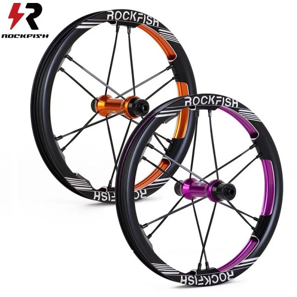 Rockfish R6 R6 liga de alumínio de camada dupla Kids Balance Roda de bicicleta Conjunto de 12 polegadas de bicicleta de bicicleta deslizante Rim Pushbike