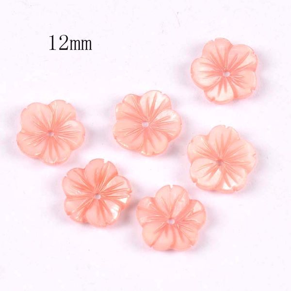 5pcs 8-24,5 mm Textura de flor rosa Curvada Mãe de conchas naturais de pérolas para acessórios de brinco de jóias