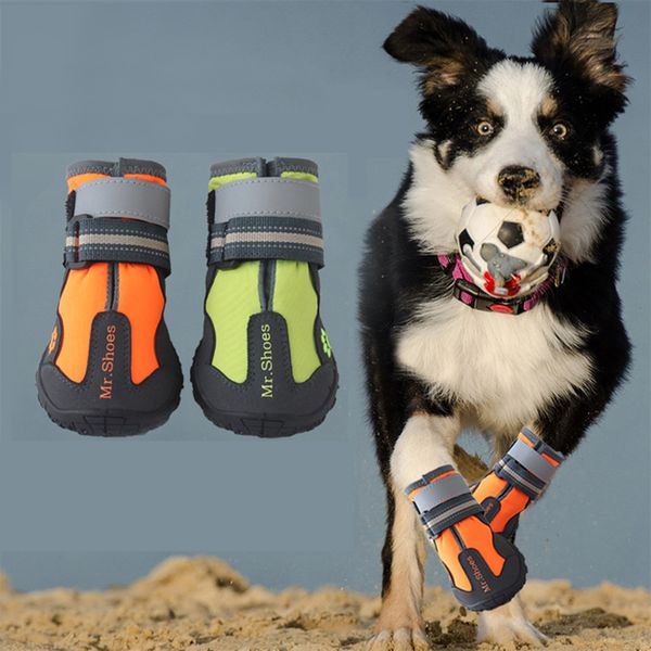 Sapatos de cachorro pretos à prova d'água para cães grandes anti-deslizamento de sapatos de cachorro para caminhar sapatos para cães para cães de yorkshir