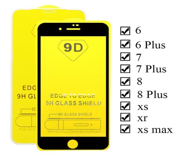 Protezioni da schermo del telefono cellulare in vetro temperato 03 mm per iPhone12 11 pro max 8 7plus 9h esplosione a prova di esplosione anti -scratch 9D Film6279858