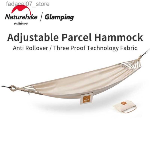 Hammocks Naturehike Hanger di tela di cotone esterno 1/2 persona Ultra leggera 1,5 kg/1,8 kg Anti Roll Waterproof Campeggio Swing Hangerq