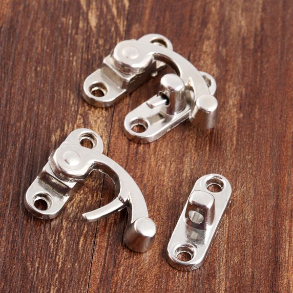 2pcs Zinc сплав сплав в ретро -коробку защелка Hasps Lock Catch Latches Jewelry Gift Box Suitcase Buckle Clasp