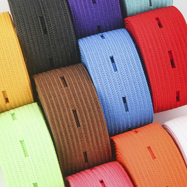 20 mm mit Loch-Elastizbändern flache Strecke Starke verstellbare Hosen elastische Taillenbänder für DIY-Kleidungsnähe-Zubehör 1-5m